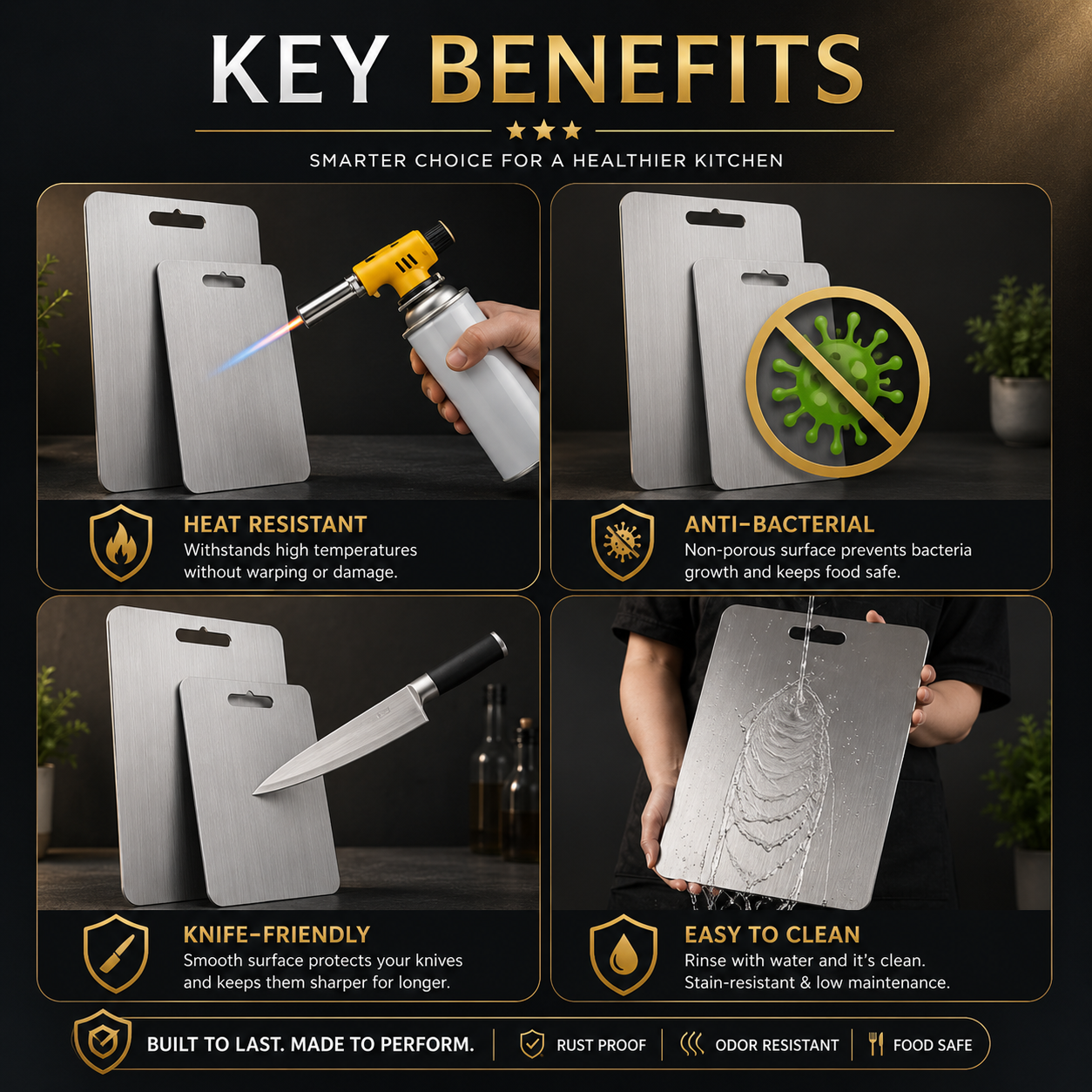 Premium Titanium Chopping Board – Strong & Hygienic Kitchen Cutting Surface