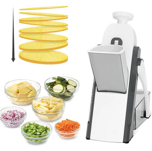 4-in-1 Manual Vegetable Cutter – Adjustable Mandoline Slicer, Dicer & Julienne
