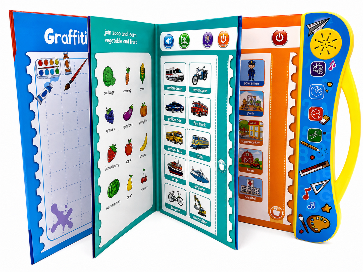Interactive learning book activities for children